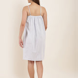 Frilly Nightie Drift Blue Stripe
