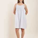 Frilly Nightie Drift Blue Stripe