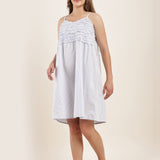 Frilly Nightie Drift Blue Stripe