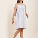 Frilly Nightie Drift Blue Stripe