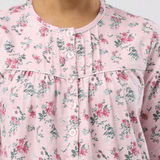 Crab Apple Flannelette Mid Length Nightie Mid Pink