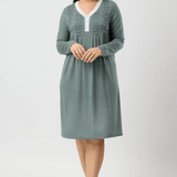 Tulip Modal Smocking Detail Nightie Olive