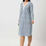 Petals Modal Smocking Detail Nightie Slate