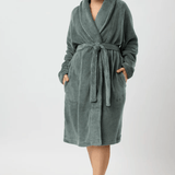 Raglan Plush Short Robe Olive