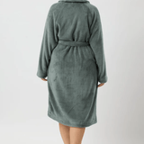 Raglan Plush Short Robe Olive