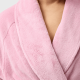 Raglan Plush Short Robe Blush