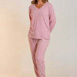 Dani Peachy Jersey Ski Pyjama Set Sherbet