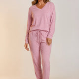 Dani Peachy Jersey Ski Pyjama Set Sherbet