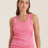 Milla Rib Shelf Bra Tank Pink
