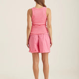 Milla Rib Shelf Bra Tank Pink