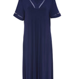 Louisa Modal Jersey Short Sleeve Short Nightdress Navy