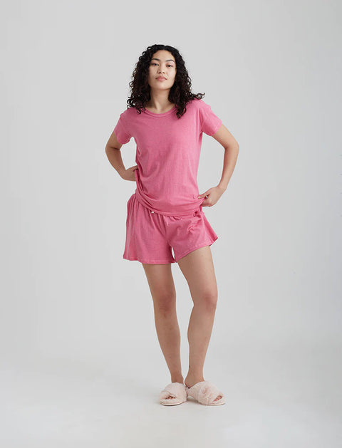 Jada Organic Cotton Knit Short Sleeve T Sangria Pink