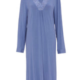 Brooke Modal Jersey Long Sleeve Nightdress Cornflour Blue