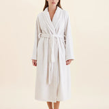 Long Plush Robe Ecru