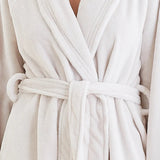 Long Plush Robe Ecru