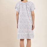 Forget Me Not Cap Sleeve Nightdress Blue Print