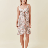 Layla Lace Front Midi Nightie Pink