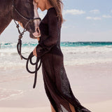 India Hicks Lace Cover Up Dress Black