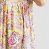 Ella Cotton Sateen Strappy Maxi Nightie Lemon Zest