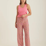 Ines Relaxed Silk/Cotton Pant French Rose