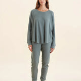 Supersoft Waffle PJ Set Moss