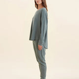 Supersoft Waffle PJ Set Moss