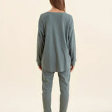 Supersoft Waffle PJ Set Moss