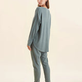 Supersoft Waffle PJ Set Moss