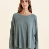 Supersoft Waffle PJ Set Moss