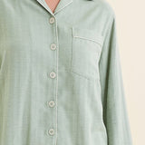 Super Soft Brushed Cotton PJ Set Winter Green