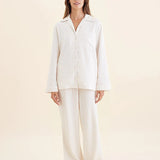 Super Soft Brushed Herringbone PJ Set Oatmeal