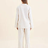 Super Soft Brushed Herringbone PJ Set Oatmeal