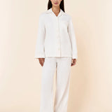 Super Soft Brushed Herringbone PJ Ecru