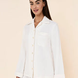 Super Soft Brushed Herringbone PJ Ecru
