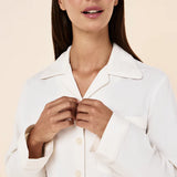Super Soft Brushed Herringbone PJ Ecru
