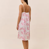Toile De Jouy Strappy Nightie Pink Lemonade