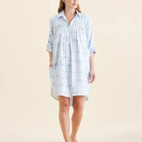 Snowball Cosy Pleat Front Nightshirt Winter Blue