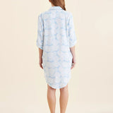 Snowball Cosy Pleat Front Nightshirt Winter Blue