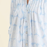 Snowball Cosy Pleat Front Nightshirt Winter Blue