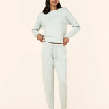 Cosy Pointelle LS Top and Jogger Peppermint