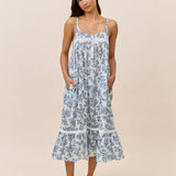 Nostalgia Strappy Lace Trim Nightie White