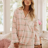 Organic Cotton Plaid Cosy PJ Fern Green