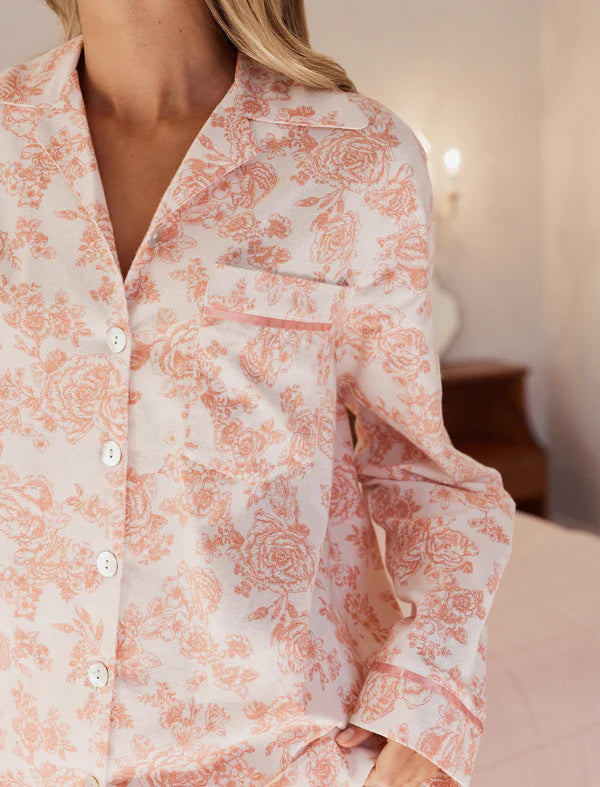 Nostalgia Cosy PJ Set Persimmon