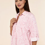 Cheri Blossom Cosy Pleat Front Nightie Parfait Pink