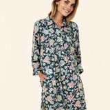 Karolina Cosy Pleat Front Nightie Deep Emerald