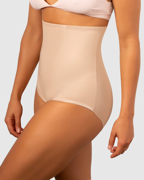 Shape with an Edge Hi Waist Brief Nude