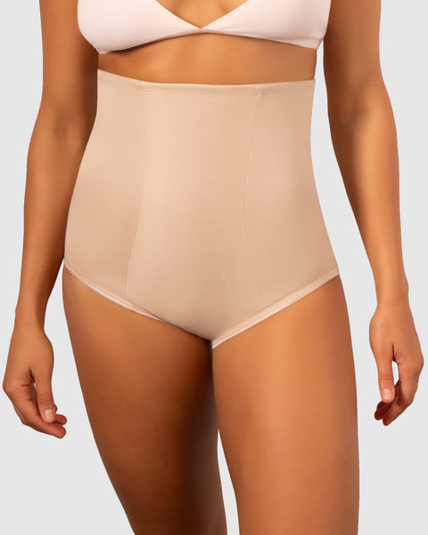 Shape with an Edge Hi Waist Brief Nude