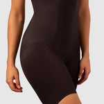 Miracle Suit High Waist Shapewear with long leg in black colour in close up angle view for women