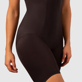 Miracle Suit High Waist Shapewear with long leg in black colour in close up angle view for women