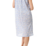 Pippa Sleeveless Short Nightie Blue